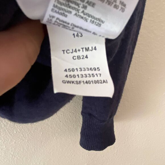 The North Face X Large Pullover Quarter Zip Cotton Wool Blend Blue Long Sleeve - Picture 9 of 9